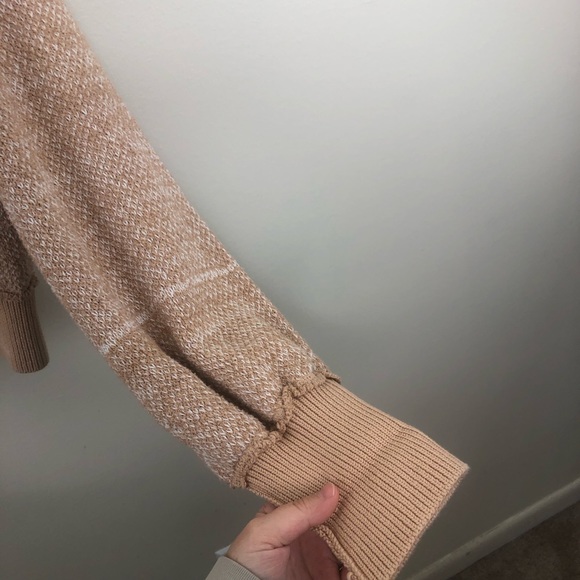 Free people ripe tide v neck sweater tan size medium - Picture 5 of 13